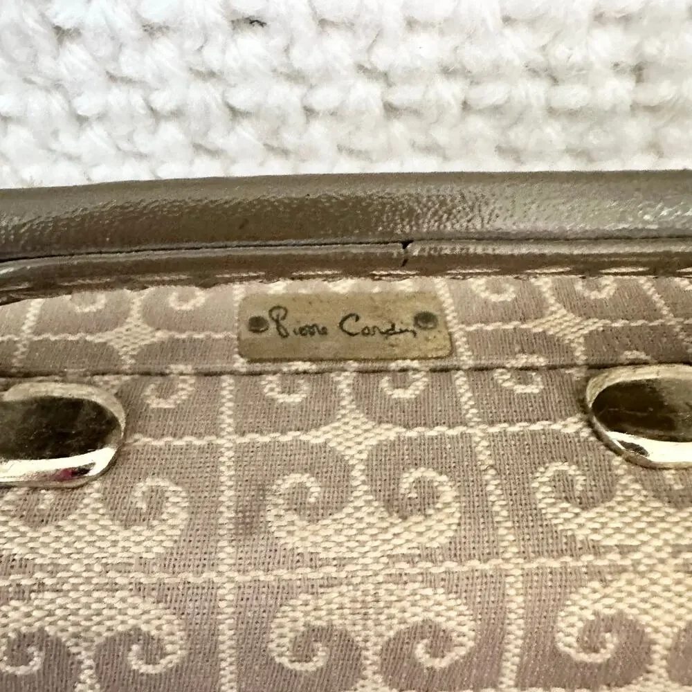 Pierre Cardin Vintage MCM Backgammon Board Game Set Monogram Print Attache Case
